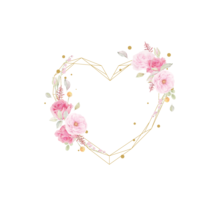 Heart arrangement flower roller blind - TenStickers