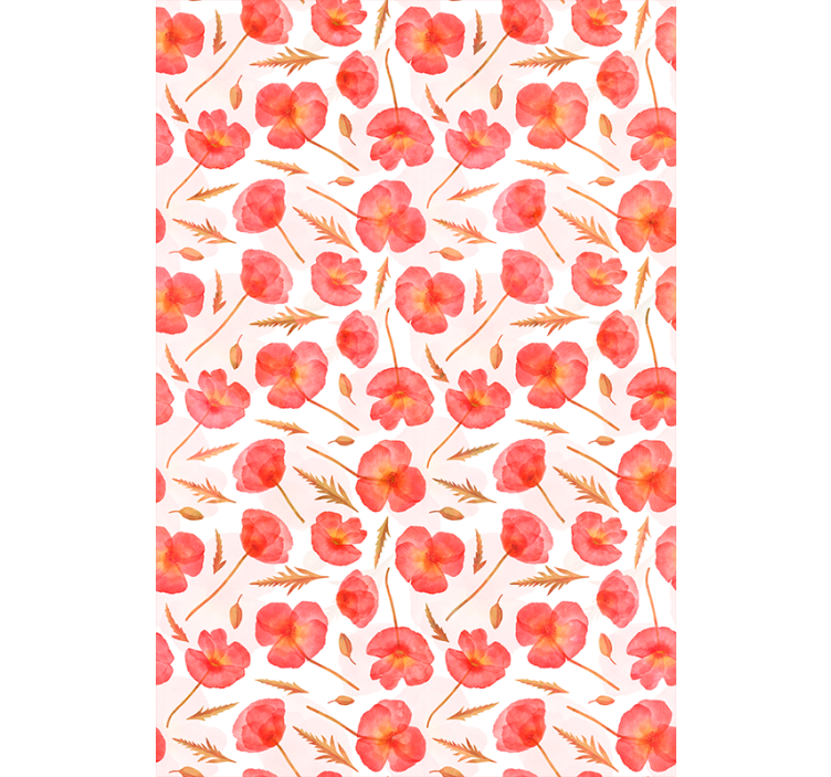 Delicate floral patterns flowers and plants roller blind - TenStickers