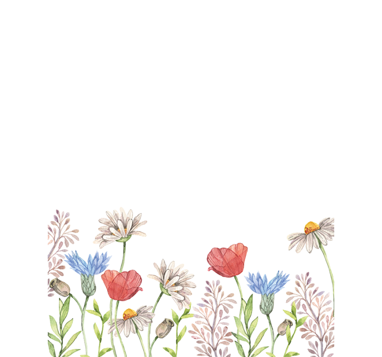 Watercolor spring Flowers and plant blind - TenStickers