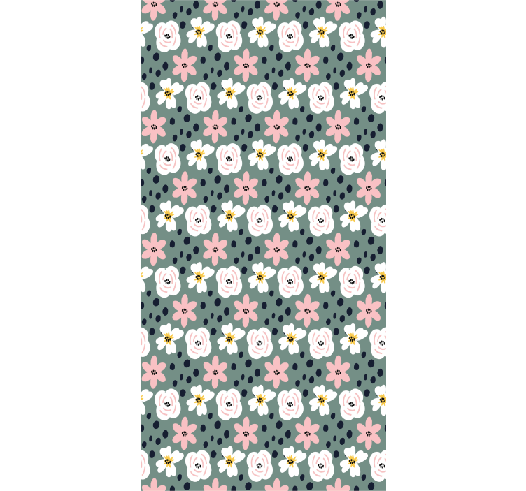 Blooming Floral Design flowers and plants roller blind - TenStickers
