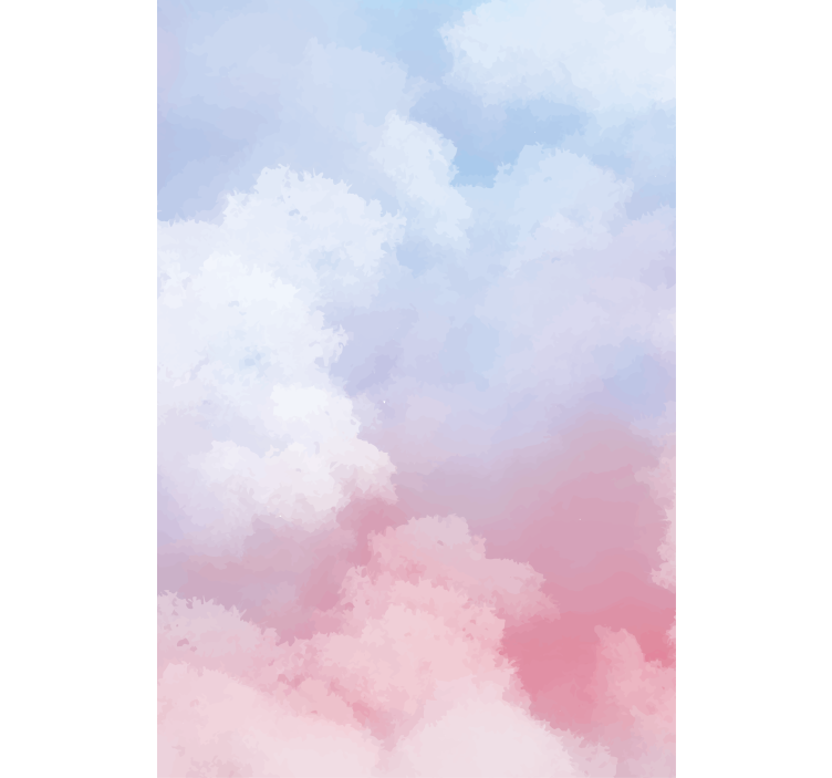 hand painted sky clouds Master bedroom blind - TenStickers