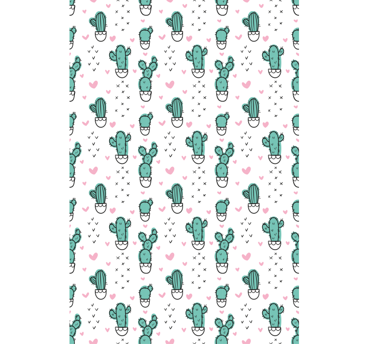 Cactus roller blind with a charming heart design - TenStickers