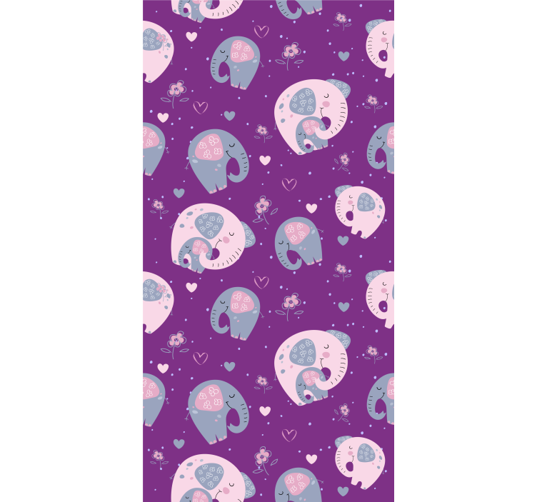 Cute Elephant Pattern animal roller blind - TenStickers