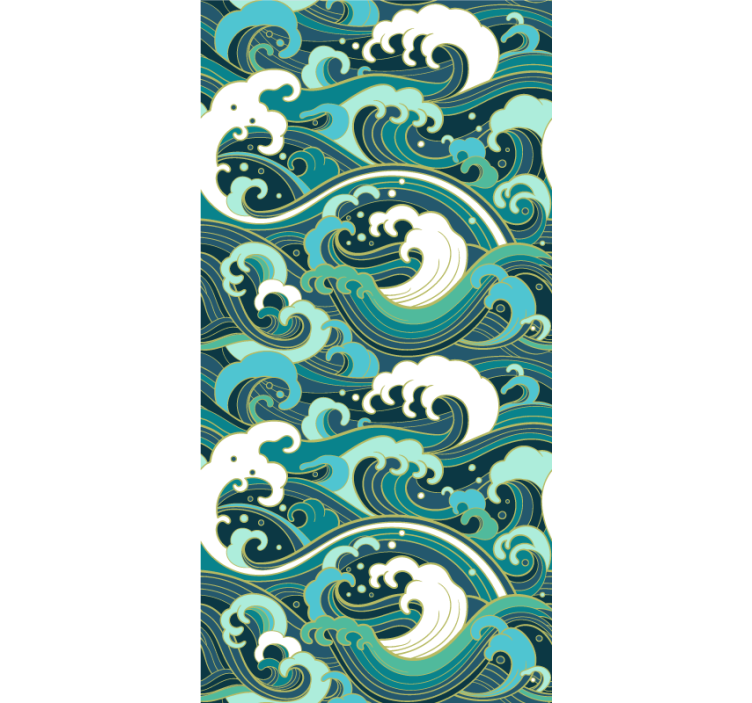 Art Nouveau waves original roller blind - TenStickers