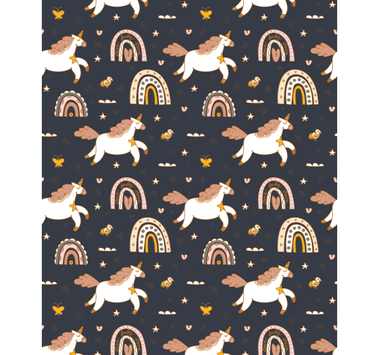 Charming unicorn motif children room roller blind - TenStickers