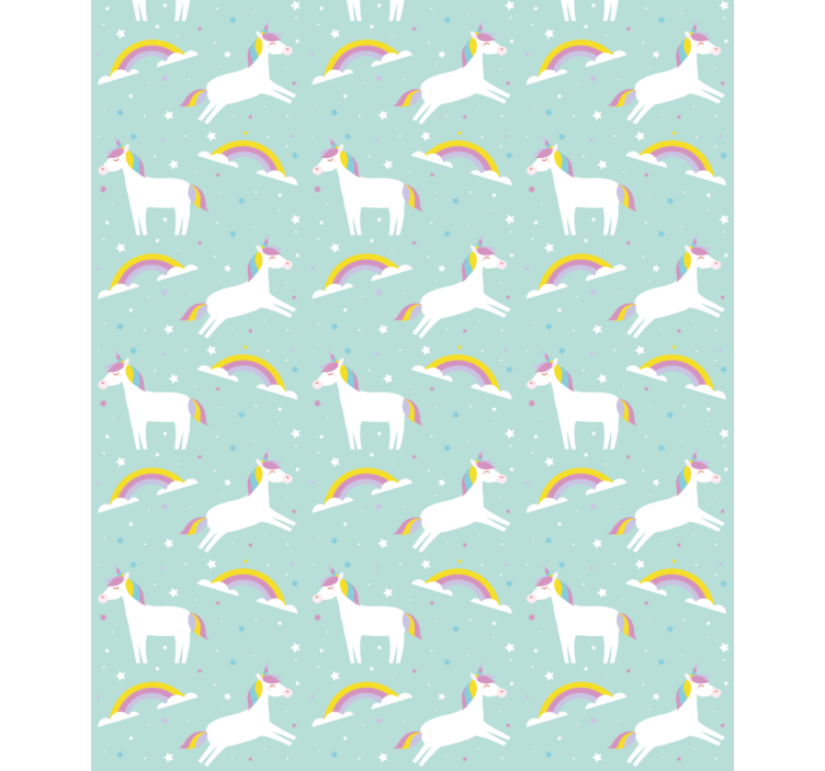 Mythical unicorns and rainbows children room roller blind - TenStickers
