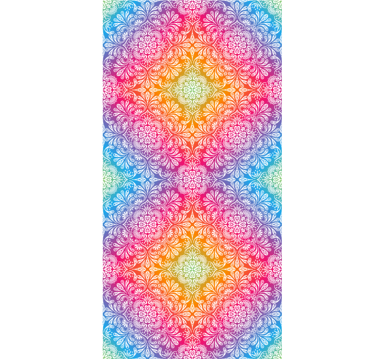 Colorful mandala symbols Master bedroom blind - TenStickers