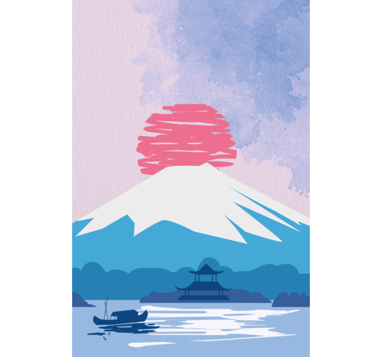 Mount Fuji landscape original roller blind - TenStickers