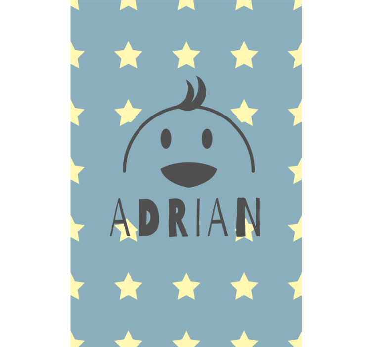 Starry chicken with name children room roller blind - TenStickers