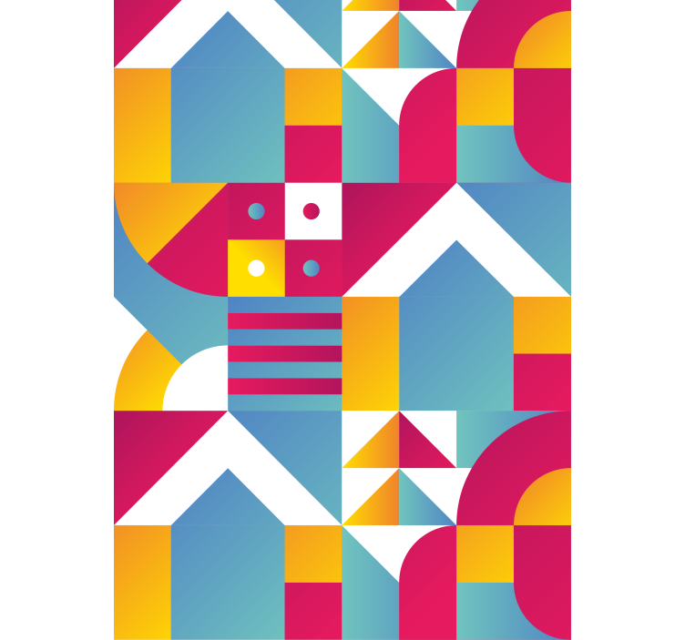 Geometric Urban Patterns modern roller blind - TenStickers