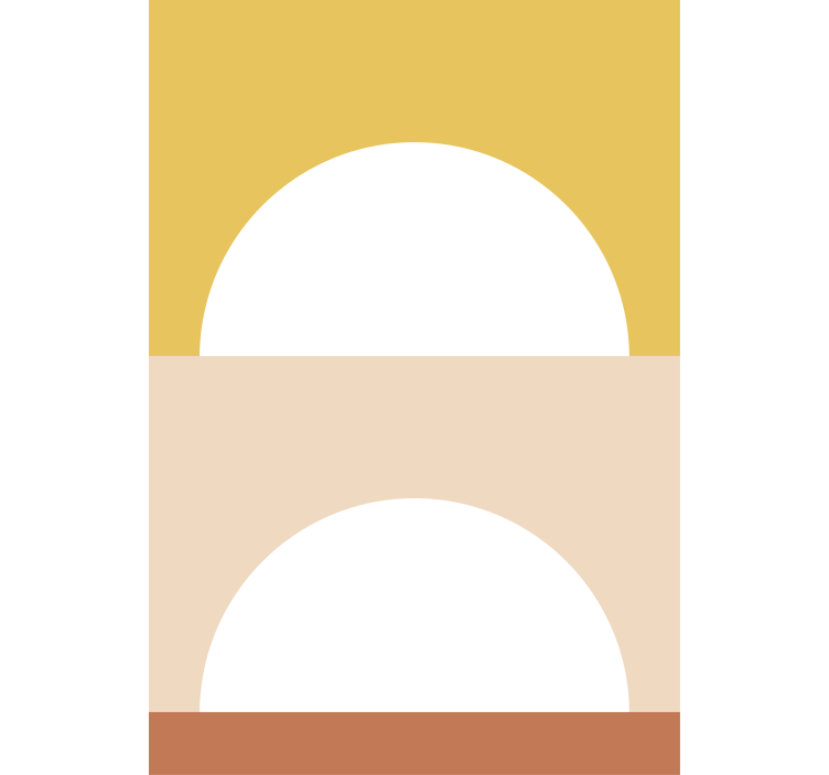 Rising Sun Circles modern roller blind - TenStickers