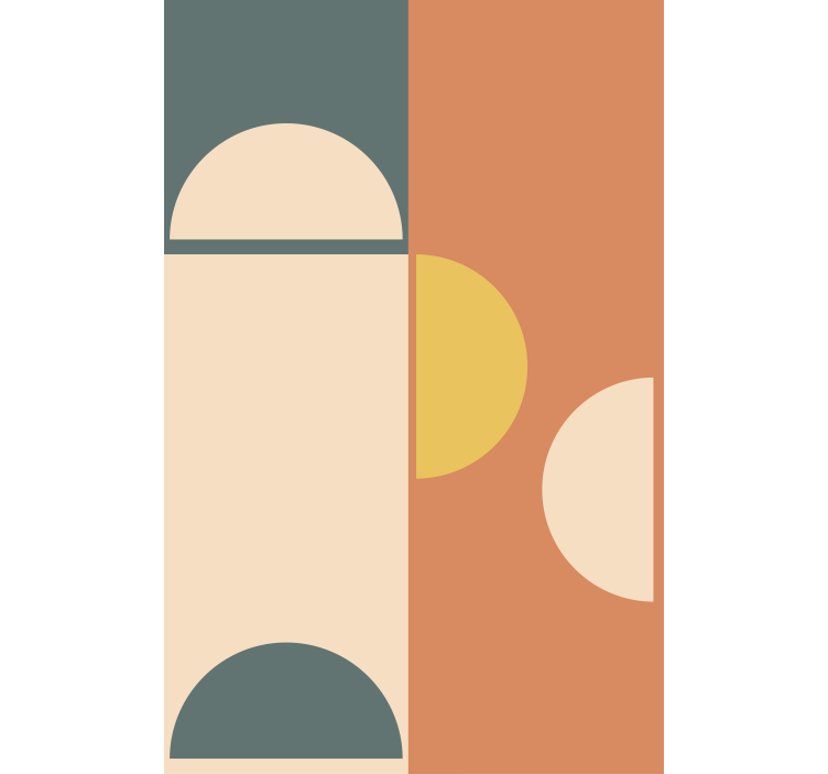 Geometric circle pattern modern roller blind - TenStickers