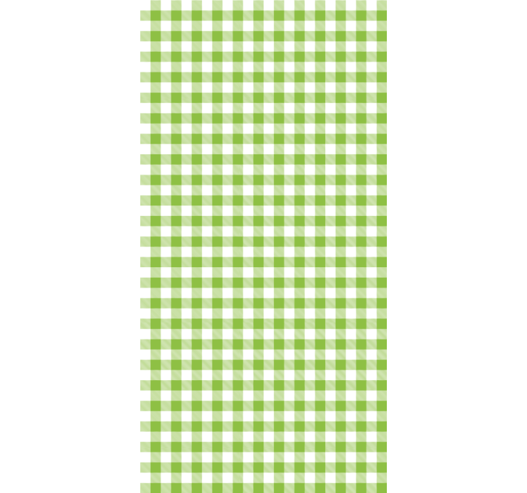 Green checkered pattern kitchen roller blind - TenStickers