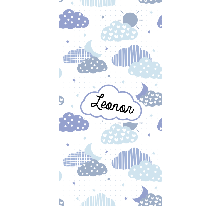 Cloud roller blind with custom cloud design - TenStickers