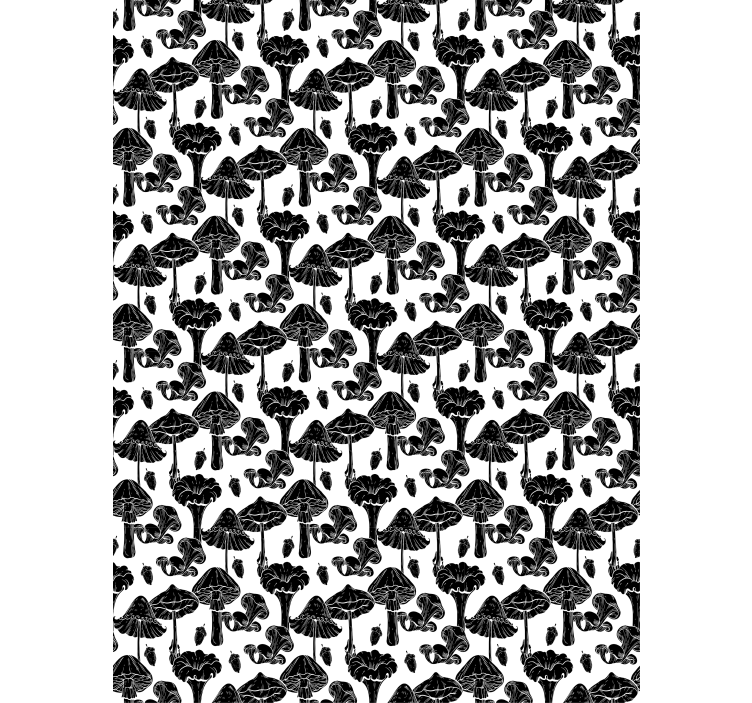 Mushroom Pattern flowers and plants roller blind - TenStickers