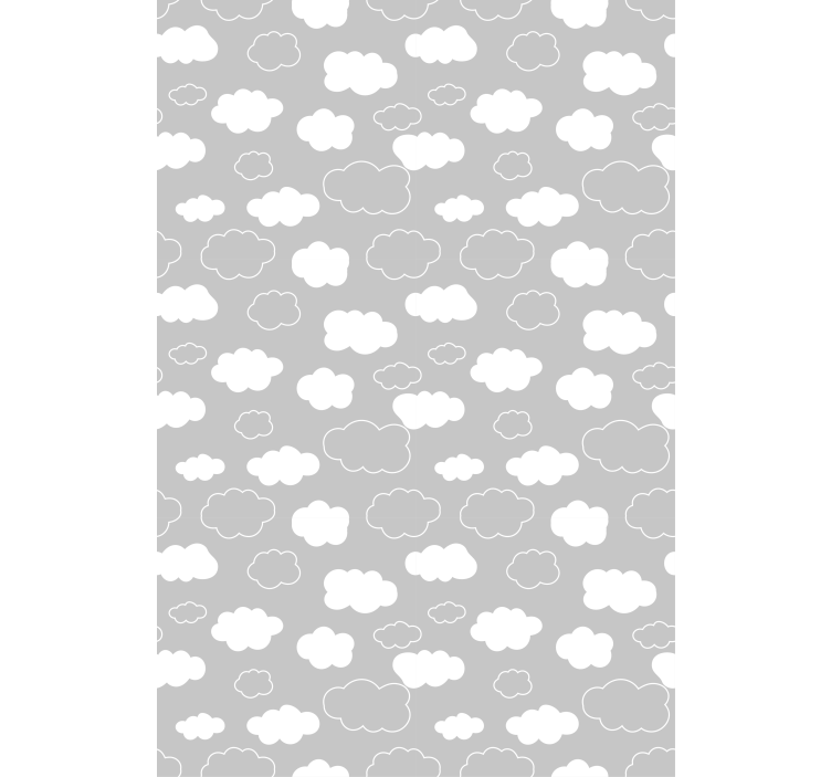 Grey background with white cartoon Cloud blind - TenStickers