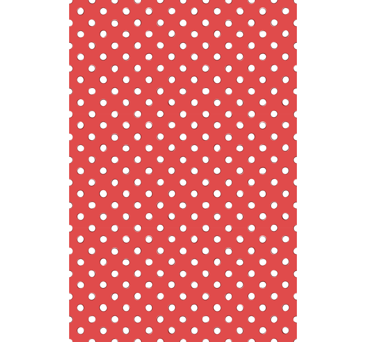 White retro polka dots red background Blind - TenStickers