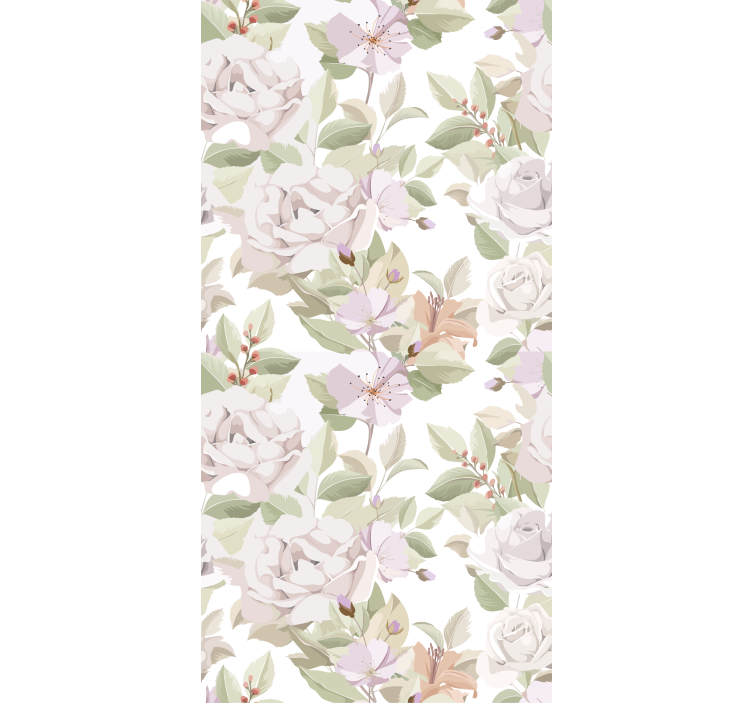 Graceful Botanical Composition flower roller blind - TenStickers