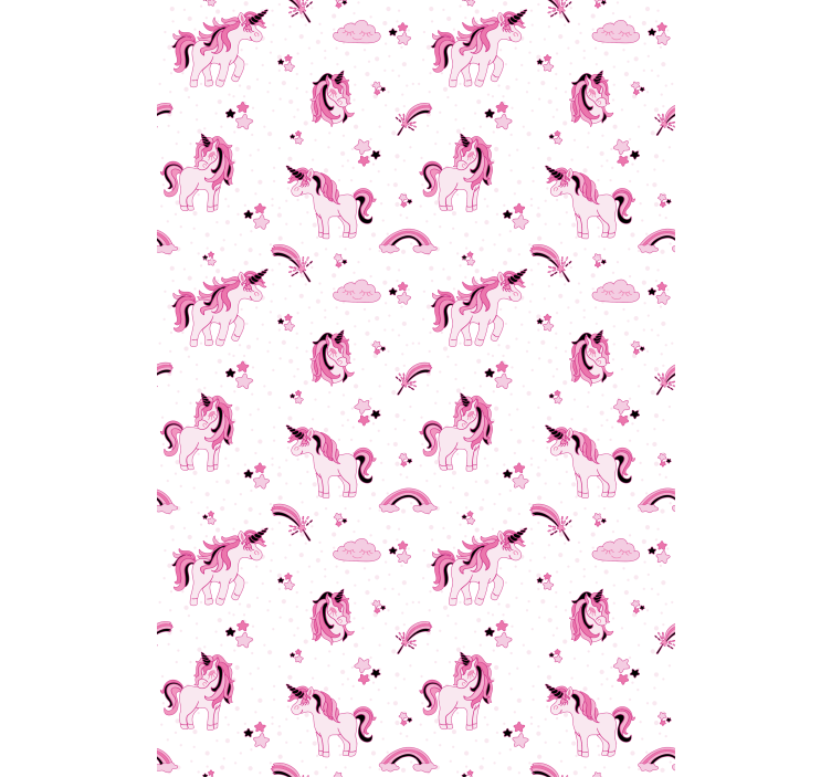 Unicorn fantasy print children room roller blind - TenStickers