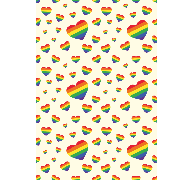 LGTB hearts pattern romantic roller blind - TenStickers