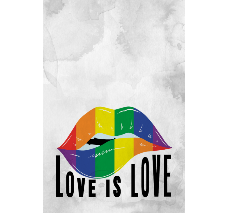 Rainbow Lip Art text roller blind - TenStickers