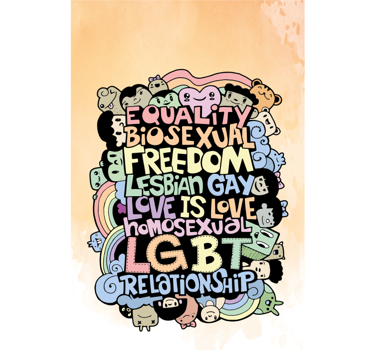 LGBTQ+ Love Affirmation text roller blind - TenStickers