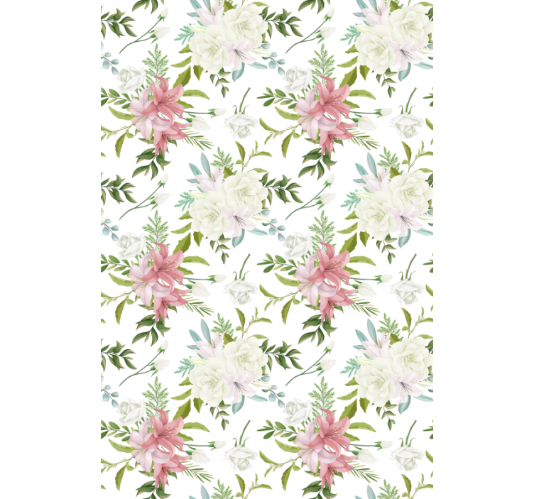 Floral simple arrangement elegant roller blind - TenStickers