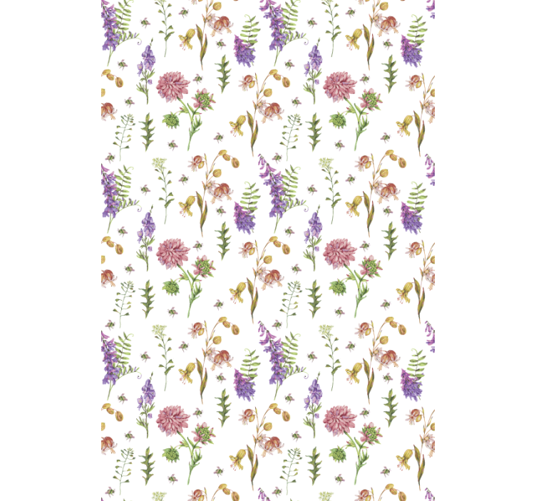 Floral Garden Theme flowers and plants roller blind - TenStickers