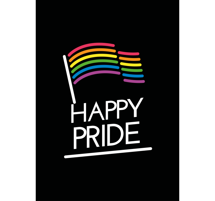 Rainbow flag message text roller blind - TenStickers