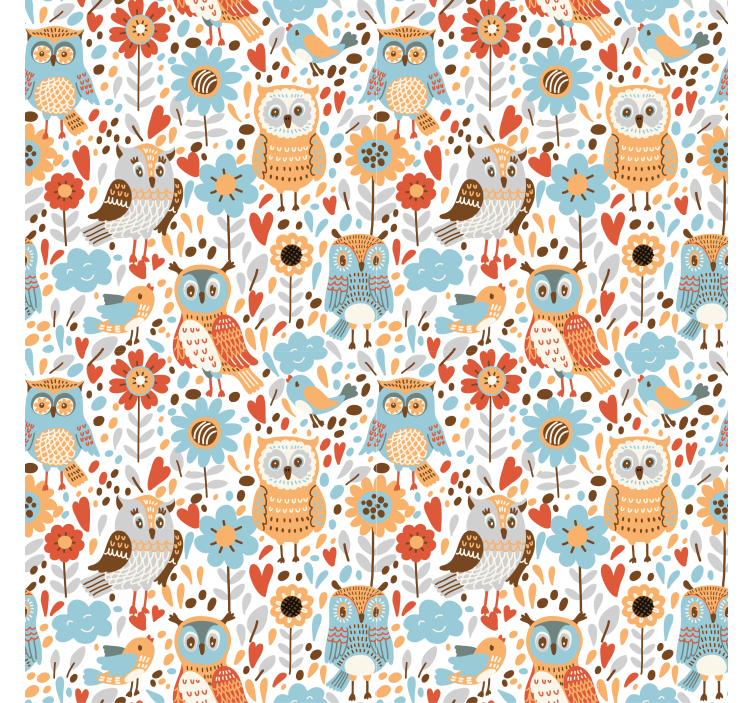Charming Owl Pattern animal roller blind - TenStickers