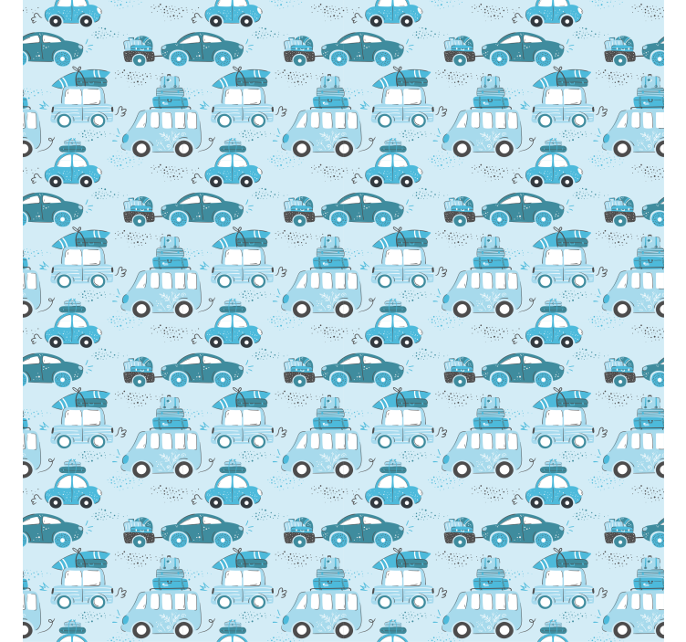 Blue cars pattern children room roller blind - TenStickers