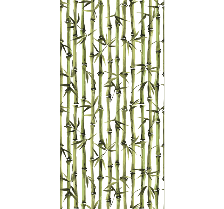 Bamboo Forest Pattern flowers and plants roller blind - TenStickers