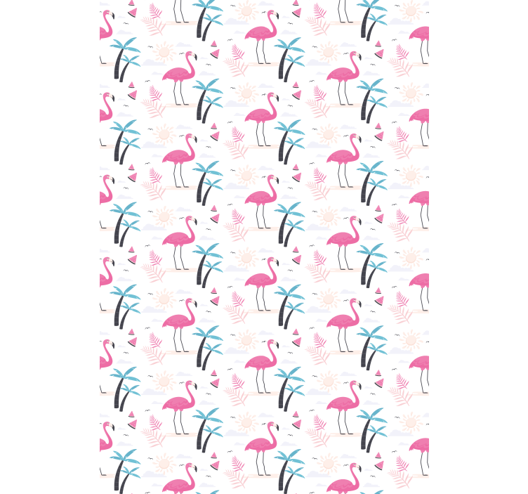 Flamingo Tropical Pattern animal roller blind - TenStickers