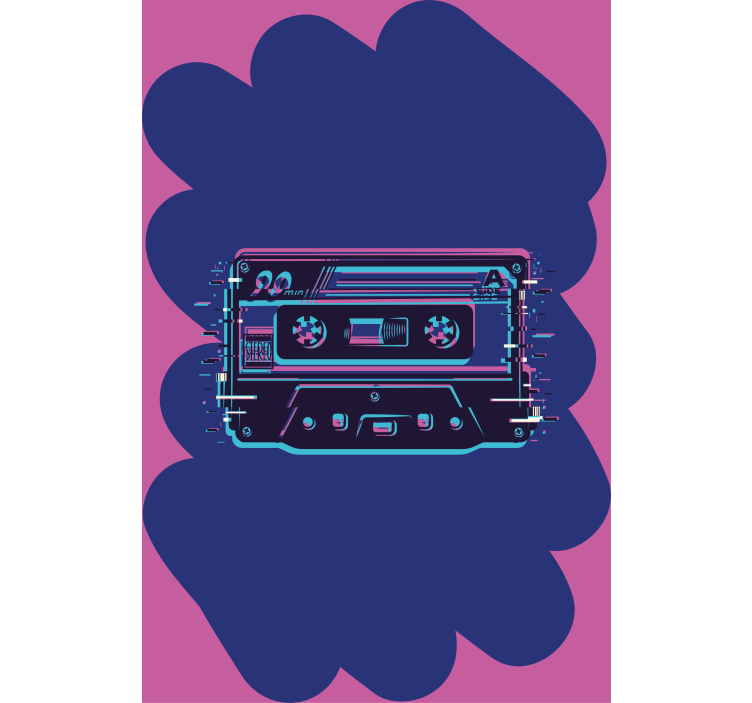 Retro Cassette Illustration geek roller blind - TenStickers