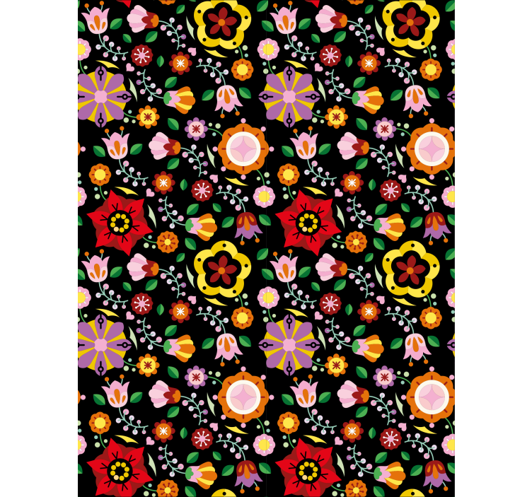 Polish folklore patterns Flower blind - TenStickers
