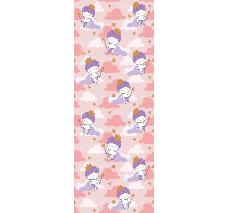 Cuddly princesses and clouds children room roller blind - TenStickers