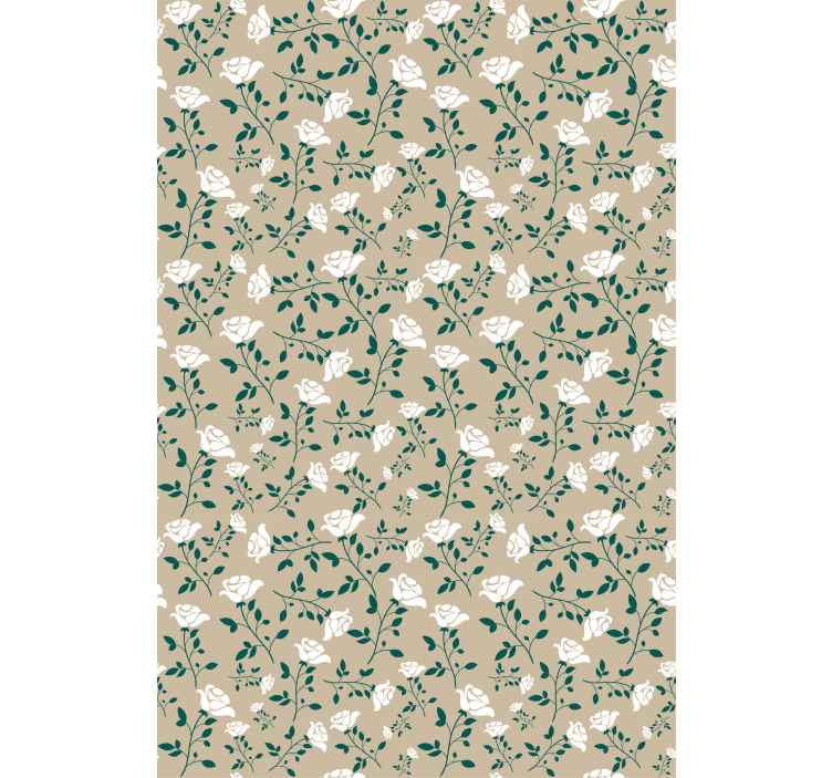 Gentle Botanical Motifs flowers and plants roller blind - TenStickers