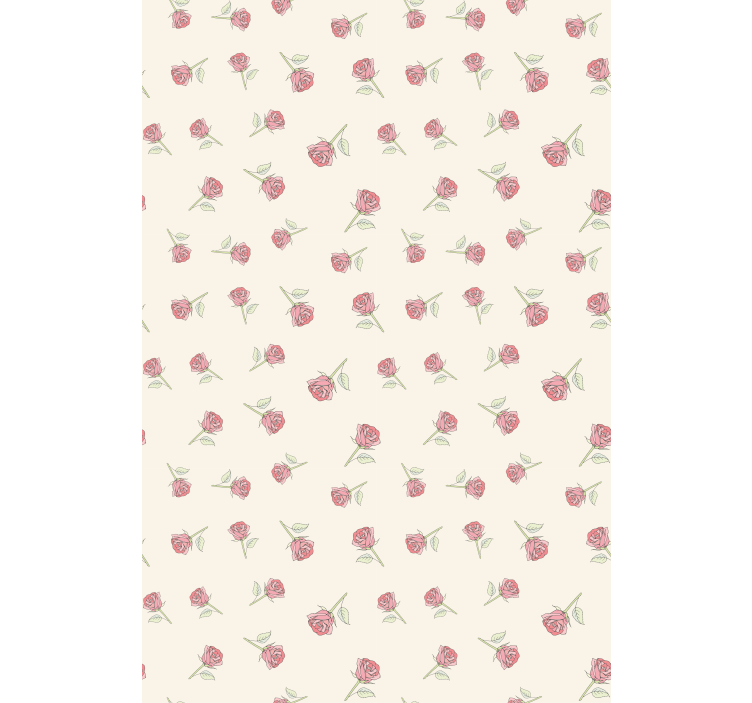 Gentle rose motif flowers and plants roller blind - TenStickers