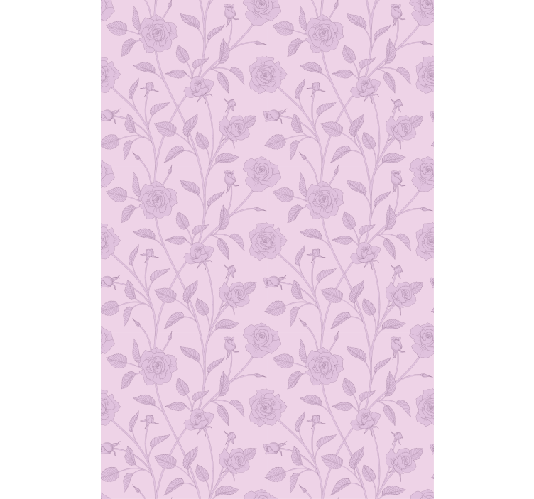 Rose Floral Pattern flowers and plants roller blind - TenStickers