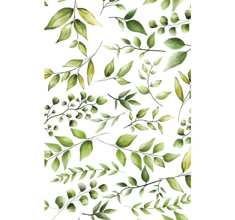 Stylish Greenery Pattern flowers and plants roller blind - TenStickers