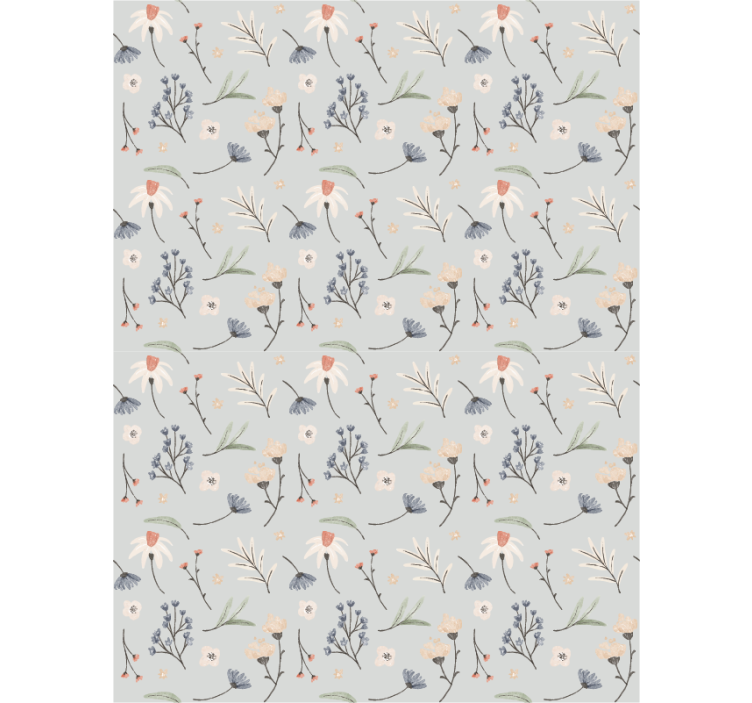 Delicate elements flower roller blind - TenStickers