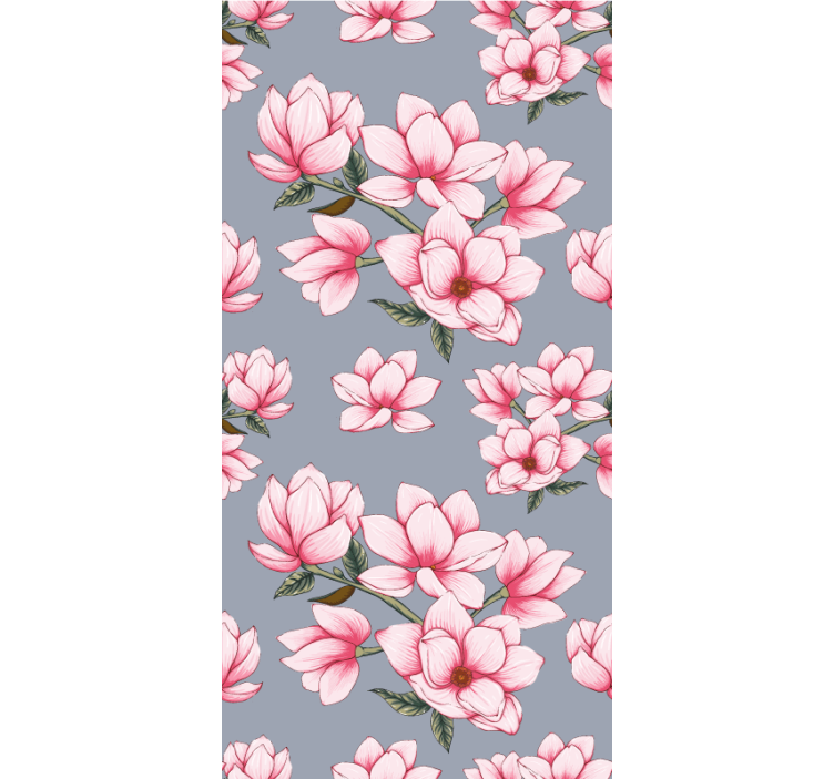 Magnolia Blossom Pattern flowers and plants roller blind - TenStickers