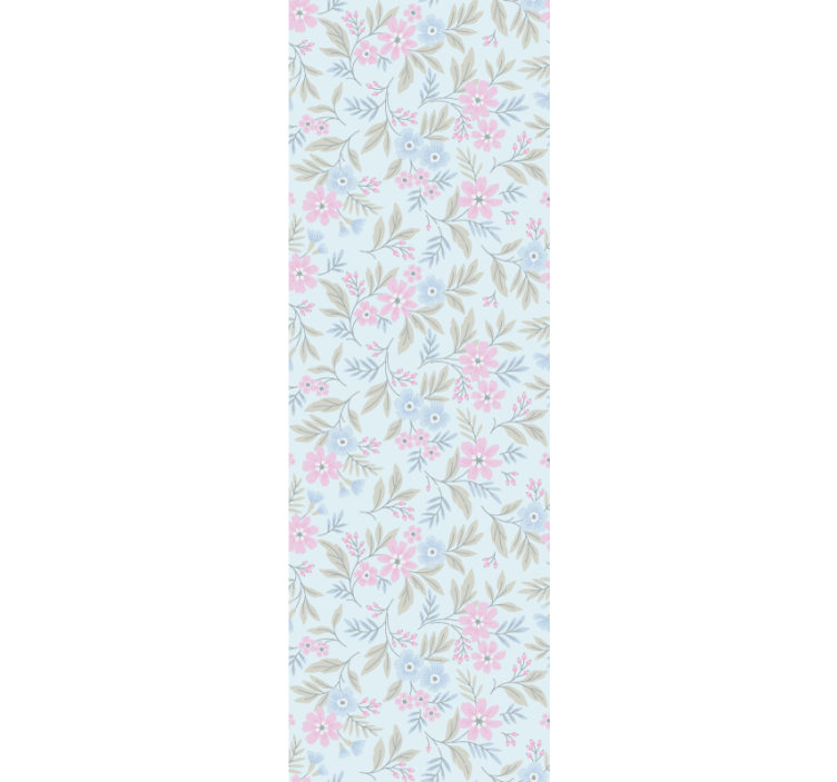 Subtle Botanical Motif flowers and plants roller blind - TenStickers
