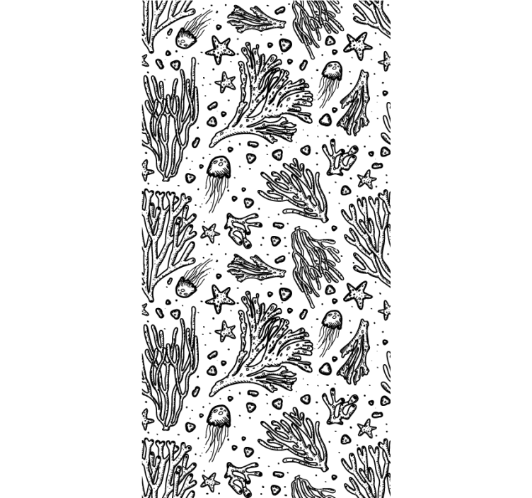 Marine Life Patterns animal roller blind - TenStickers