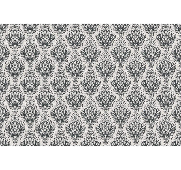 Elegant gray baroque motif classic roller blind - TenStickers