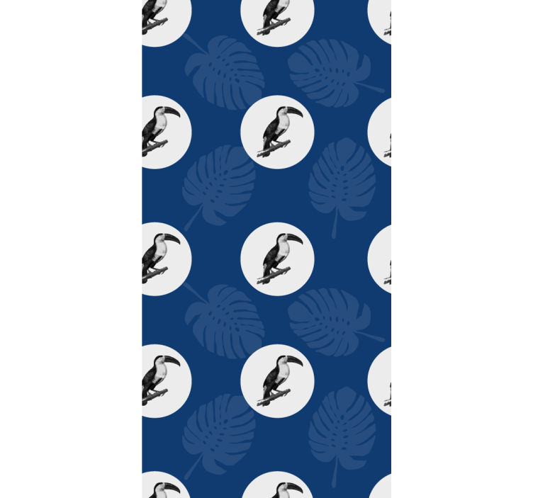 Tropical toucan pattern animal roller blind - TenStickers