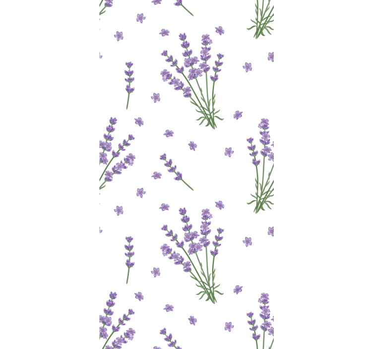 Lavender Floral Pattern flowers and plants roller blind - TenStickers