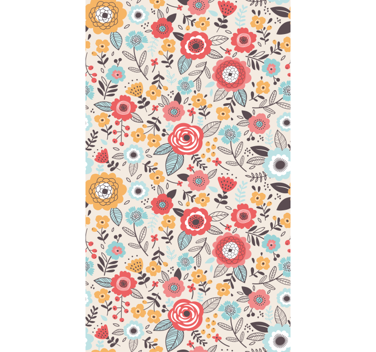Flowers and plants roller blind vibrant botanical design - TenStickers