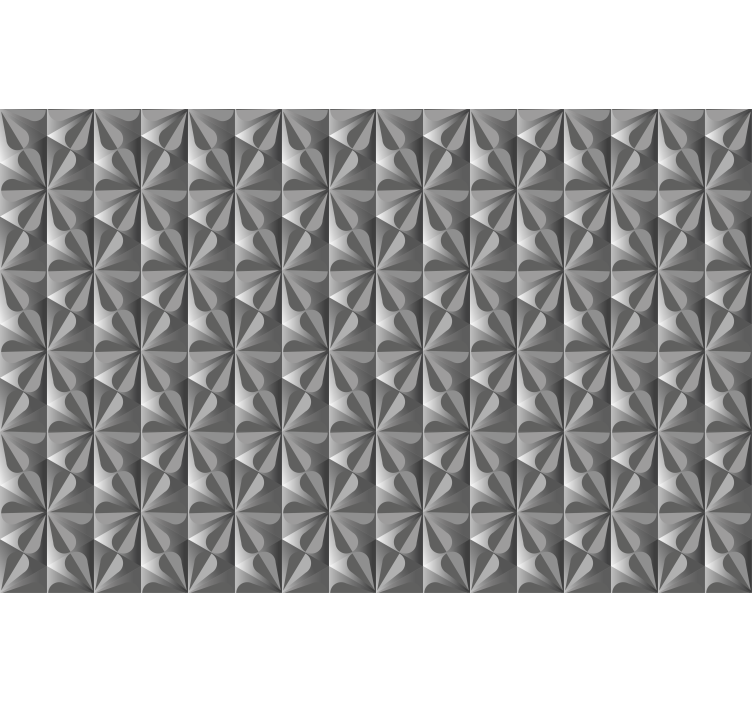 Vintage geometric flower pattern Kitchen blind - TenStickers