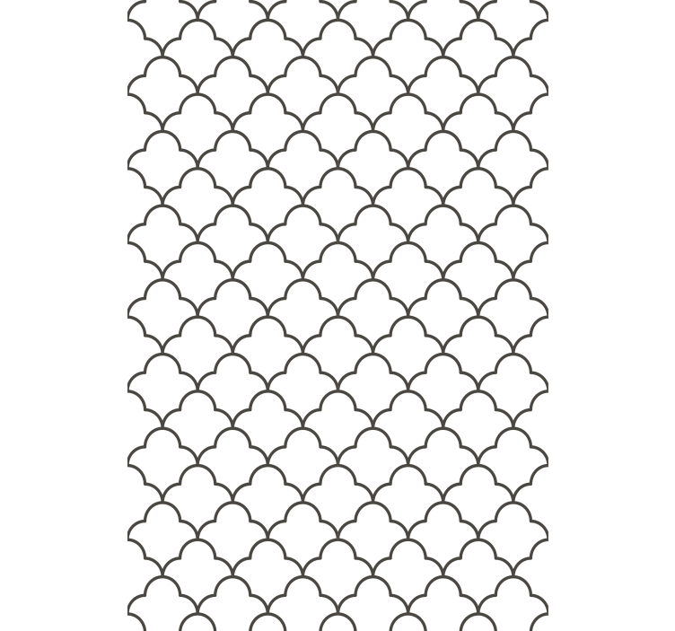 Stylized Curved Pattern modern roller blind - TenStickers